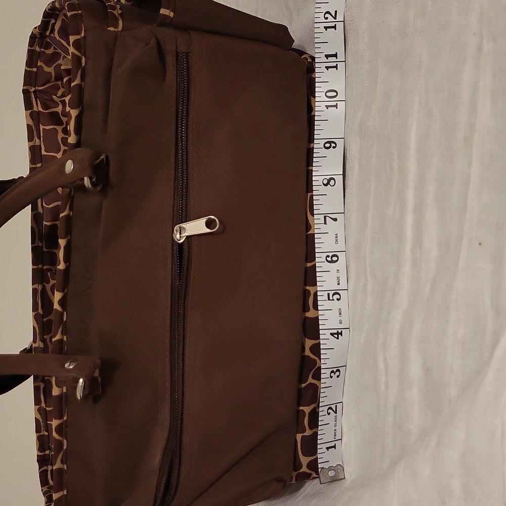 Brown Giraffe Print Craft Organizing Bag - Picture 5 of 13